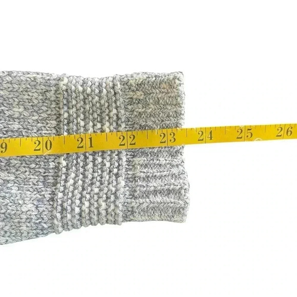 Ann Taylor LOFT Women's Sweater Blue White Fringe Open Front Cardigan Petite LG - Picture 7 of 9